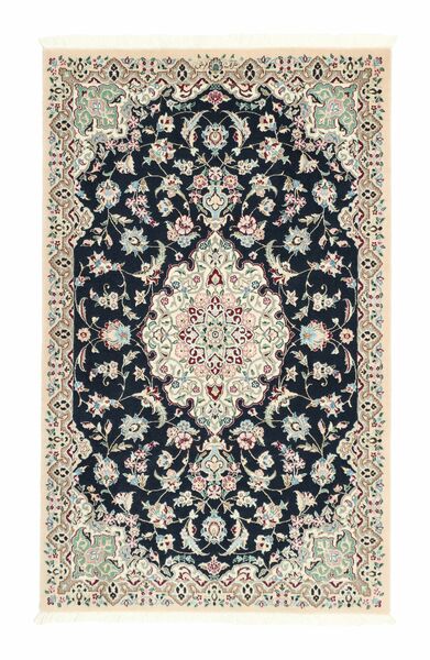  90X142 Medallion Small Nain 9La Sherkat Farsh Rug Wool