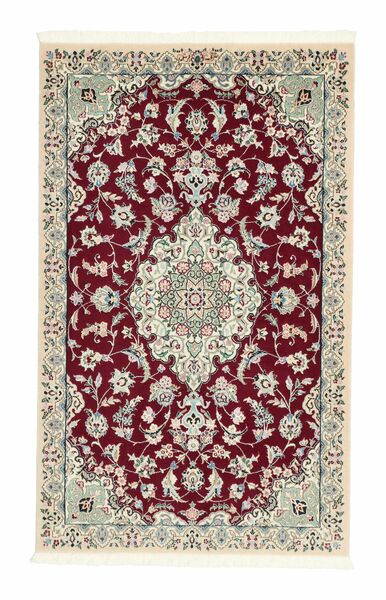 90X145 Tappeto Orientale Nain 9La Sherkat Farsh Beige/Nero (Lana, Persia/Iran)