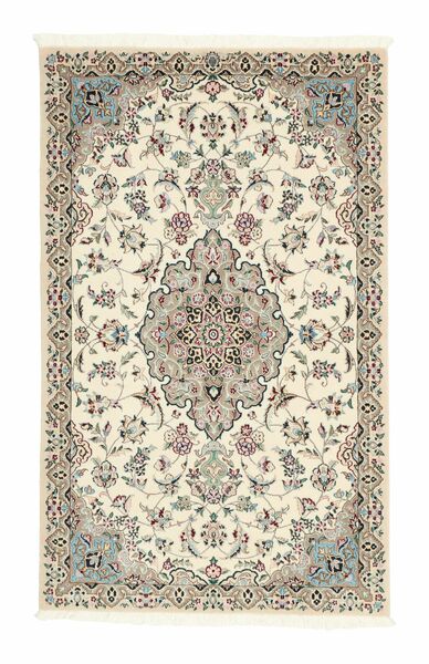  Persischer Nain 9La Sherkat Farsh Teppich 90X143 Beige/Gelb