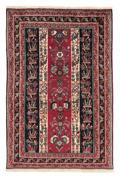  80X120 Qashqai Vloerkleed Donkerrood/Zwart Perzië/Iran