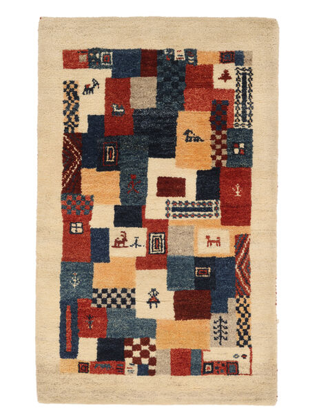 Gabbeh Loribaft Rug 59X95 Orange/Black Wool, India Carpetvista