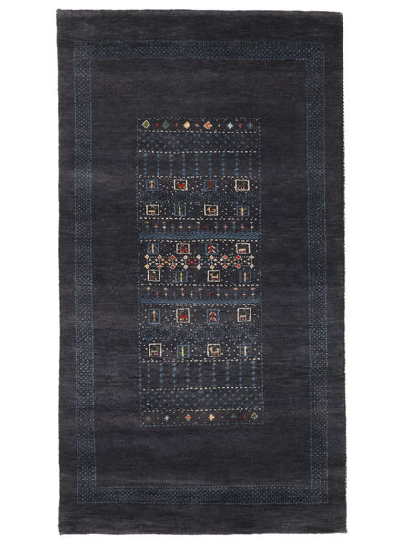 85X155 Gabbeh Loribaft Vloerkleed Modern Zwart (Wol, India) Carpetvista