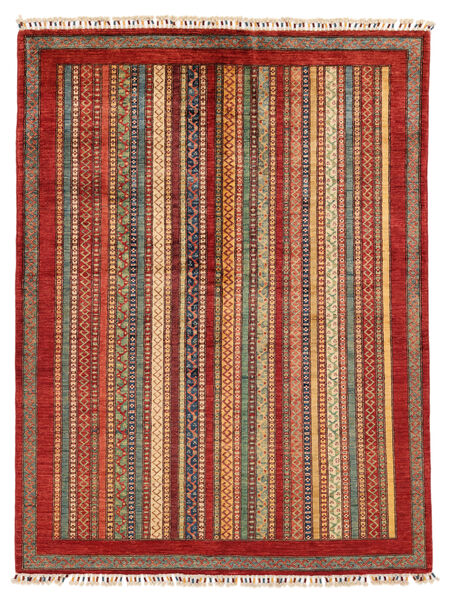 Tappeto Shabargan 149X198 Rosso Scuro/Marrone (Lana, Afghanistan)