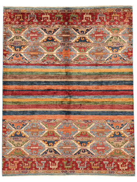 154X197 Shabargan Rug Modern Brown/Dark Red (Wool, Afghanistan) Carpetvista