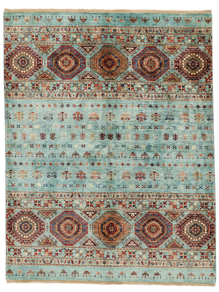  160X204 Shabargan Teppich Grün/Braun Afghanistan Carpetvista