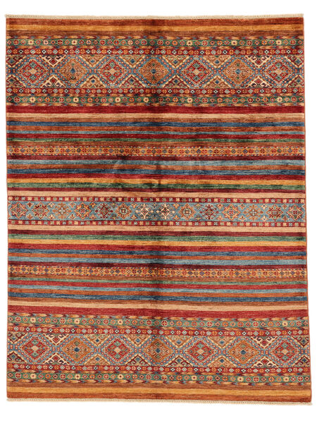 157X197 Shabargan Matta Modern Mörkröd/Orange (Ull, Afghanistan) Carpetvista