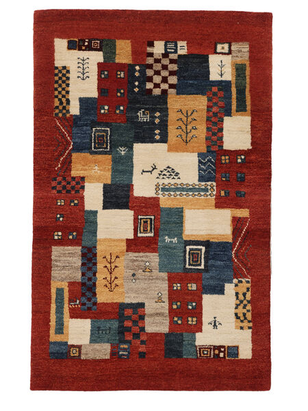 91X145 Gabbeh Loribaft Rug Modern Dark Red/Black (Wool, India) Carpetvista