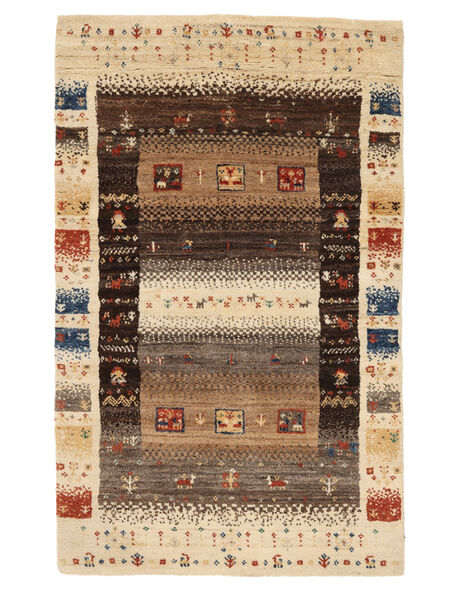  ギャッベ Loribaft 絨毯 79X129 ウール 茶色/オレンジ 小 Carpetvista