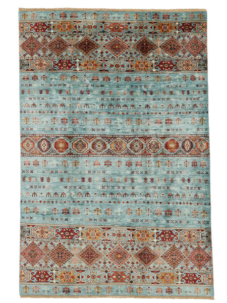 Shabargan Rug 202X299 Green/Brown Wool, Afghanistan Carpetvista