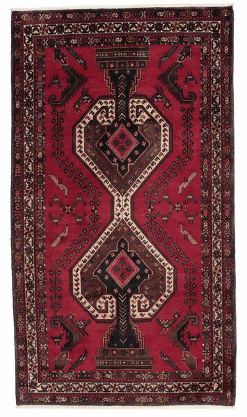  157X287 Afshar/Sirjan Covor Negru/Dark Red Persia/Iran
