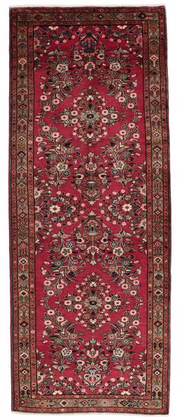  Hamadan Alfombra 130X342 Persa De Lana Rojo Oscuro/Negro Pequeño