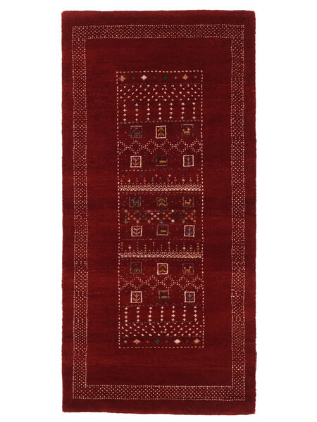  Gabbeh Loribaft Rug 70X143 Wool Black/Dark Red Small Carpetvista