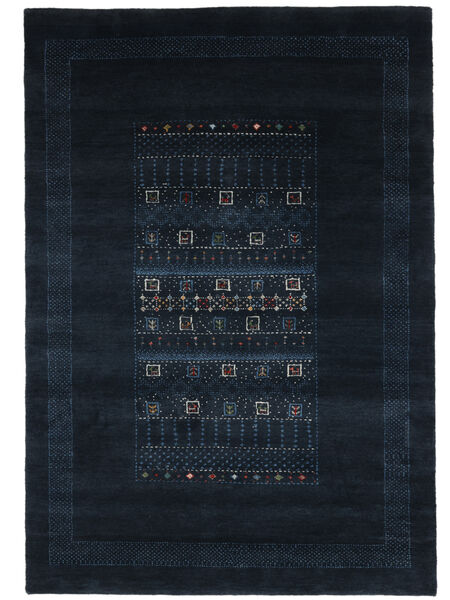  가베 Loribaft 러그 125X179 울 검정색 소 Carpetvista