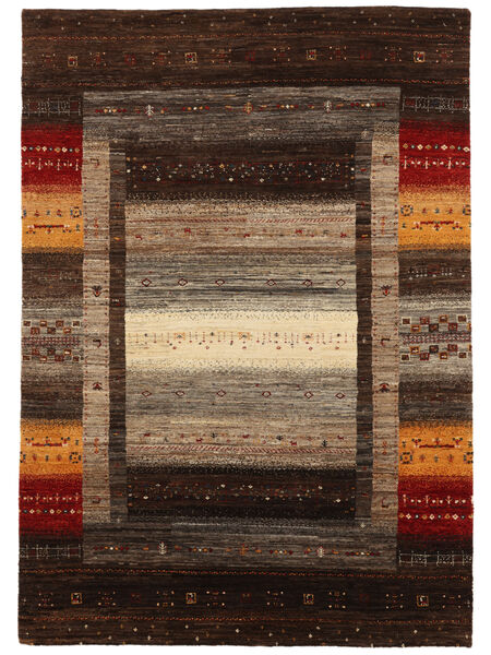 135X190 Gabbeh Loribaft Rug Modern Black/Brown (Wool, India) Carpetvista