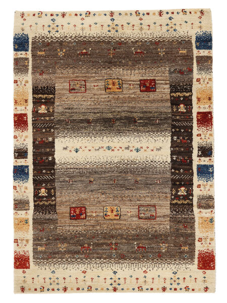 100X138 Gabbeh Loribaft Vloerkleed Modern Bruin/Oranje (Wol, India) Carpetvista