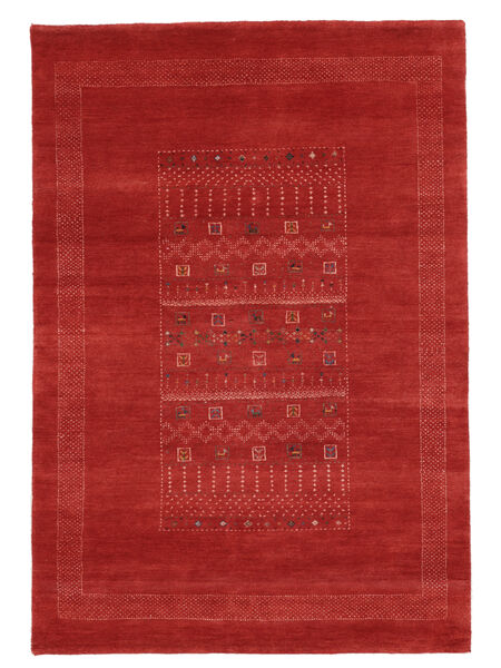 125X180 Gabbeh Loribaft Vloerkleed Modern Donkerrood (Wol, India) Carpetvista