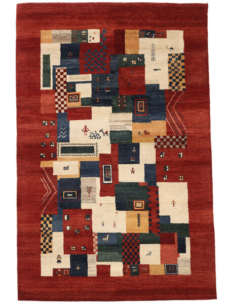  198X302 Gabbeh Loribaft Rug Dark Red/Black India Carpetvista