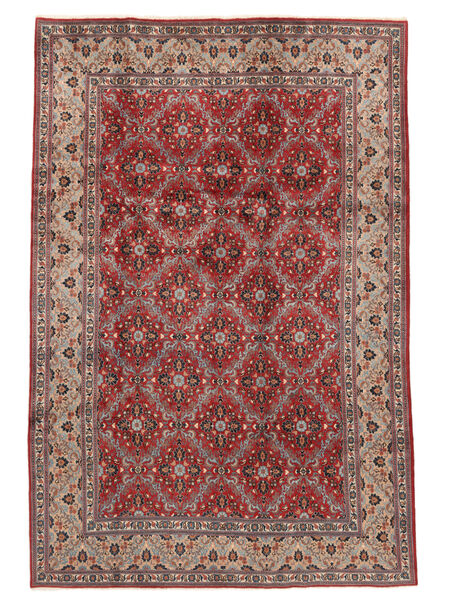 Alfombra Persa Moud Sherkat Farsh 202X300 Rojo Oscuro/Marrón (Lana, Persia/Irán)