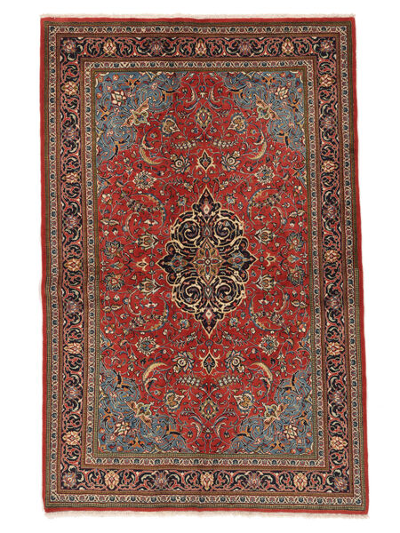 Alfombra Persa Sarough Fine 137X215 Rojo Oscuro/Marrón (Lana, Persia/Irán)