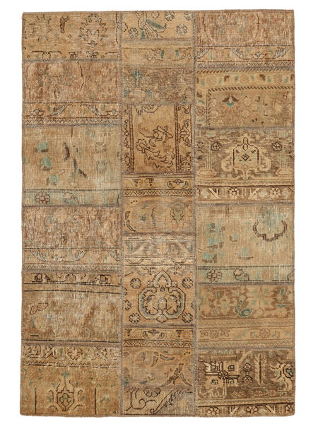 105X157 Tappeto Patchwork Moderno Marrone/Arancione (Lana, Persia/Iran) Carpetvista