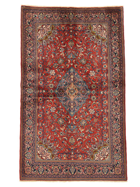 131X214 Alfombra Sarough Fine Oriental Rojo Oscuro/Marrón (Lana, Persia/Irán) Carpetvista