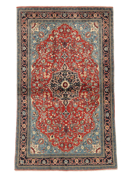 125X210 Sarough Fine Tæppe Orientalsk Mørkerød/Sort (Uld, Persien/Iran) Carpetvista