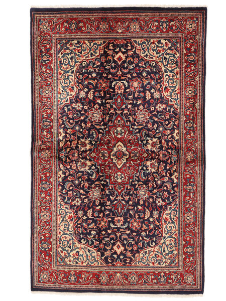 Tappeto Orientale Saruk Fine 132X217 Nero/Rosso Scuro (Lana, Persia/Iran)