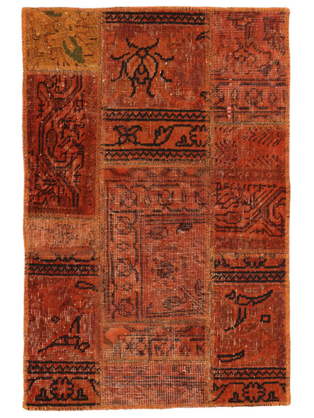  Persialainen Patchwork Matot Matto 60X90 Tummanpunainen/Musta (Villa, Persia/Iran)