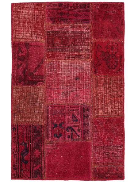  Patchwork Covor 60X90 Vintage Persan Lână Dark Red/Negru Mic Carpetvista