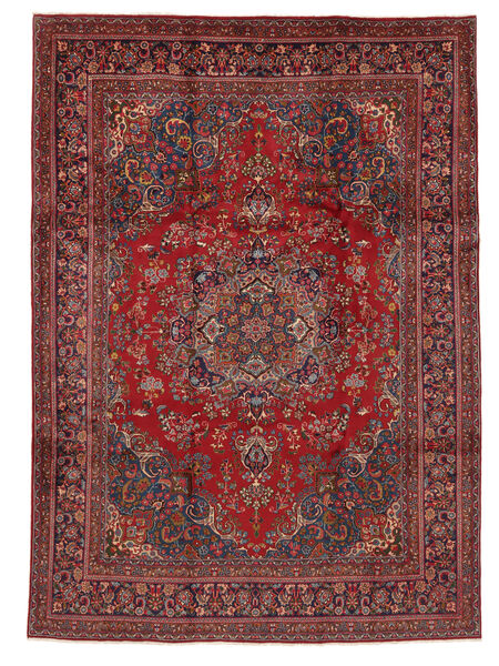  245X344 Mashad Matot Matto Tummanpunainen/Musta Persia/Iran Carpetvista