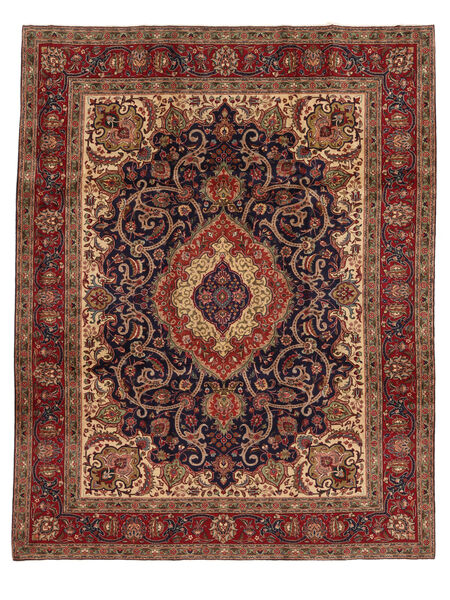  Tabriz Tappeto 253X325 Persiano Di Lana Nero/Rosso Scuro Largo Carpetvista