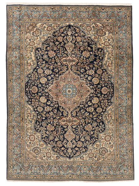 235X325 Tappeto Orientale Qum Kork/Di Seta Marrone/Nero (Lana, Persia/Iran) Carpetvista