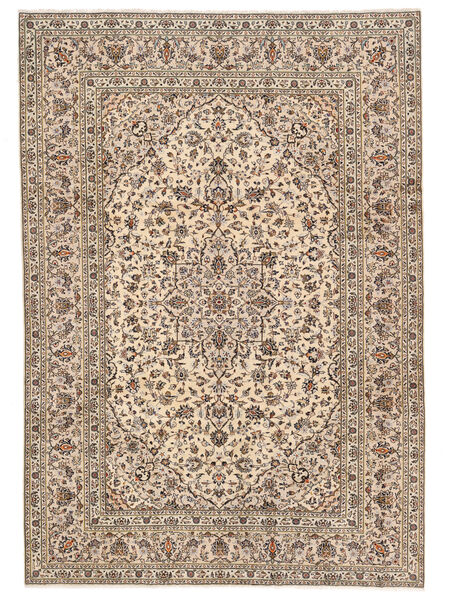 Keshan Fine Matot Matto 248X351 Ruskea/Oranssi Villa, Persia/Iran Carpetvista