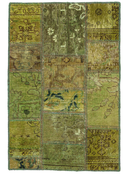  Perzsa Patchwork Szőnyeg 60X90 Sötét Sárga/Sötétzöld Carpetvista