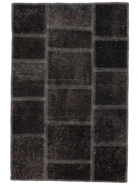 Alfombra Patchwork 60X90 Negro (Lana, Persia/Irán)