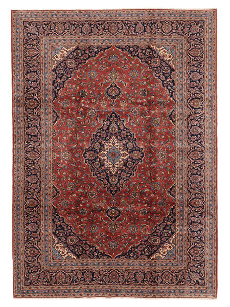 Tapete Oriental Kashan 255X358 Vermelho Escuro/Preto Grande (Lã, Pérsia/Irão)