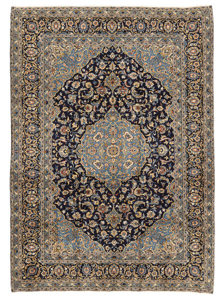 252X352 Keshan Fine Teppich Orientalischer Braun/Schwarz Großer (Wolle, Persien/Iran) Carpetvista