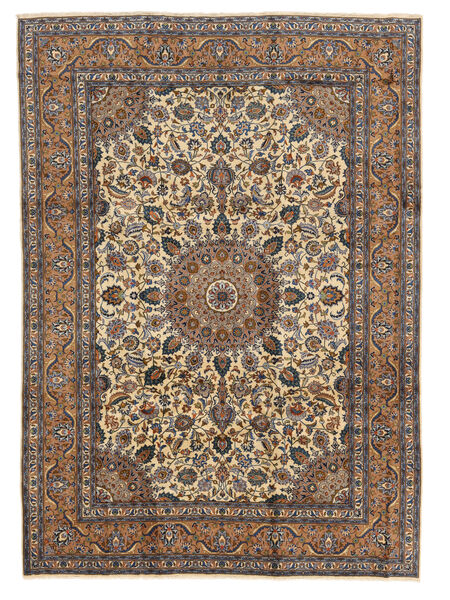 247X345 Alfombra Kashmar Fine Oriental Marrón/Negro (Lana, Persia/Irán) Carpetvista