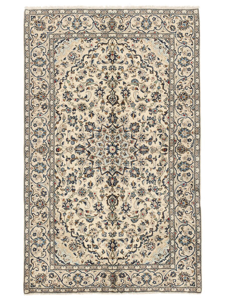  Kashan Fine Tapete 150X241 Persa Lã Bege/Preto Pequeno Carpetvista