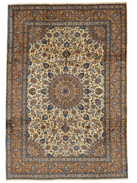 244X353 Dywan Kashmar Fine Orientalny Brunatny/Czarny (Wełna, Persja/Iran) Carpetvista