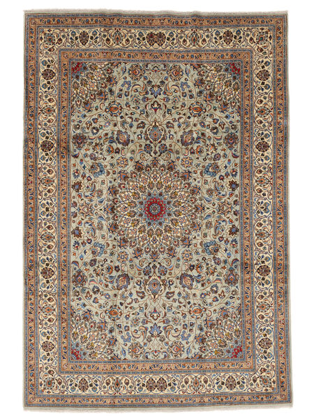 242X361 Tappeto Orientale Kashmar Fine Marrone/Nero (Lana, Persia/Iran) Carpetvista