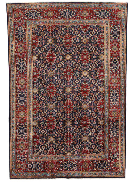 202X300 Alfombra Moud Sherkat Farsh Oriental Negro/Marrón (Lana, Persia/Irán) Carpetvista