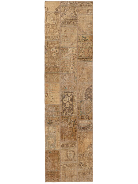 82X308 Χαλι Patchwork Σύγχρονα Διαδρομοσ Καφέ/Πορτοκαλί (Μαλλί, Περσικά/Ιρανικά) Carpetvista