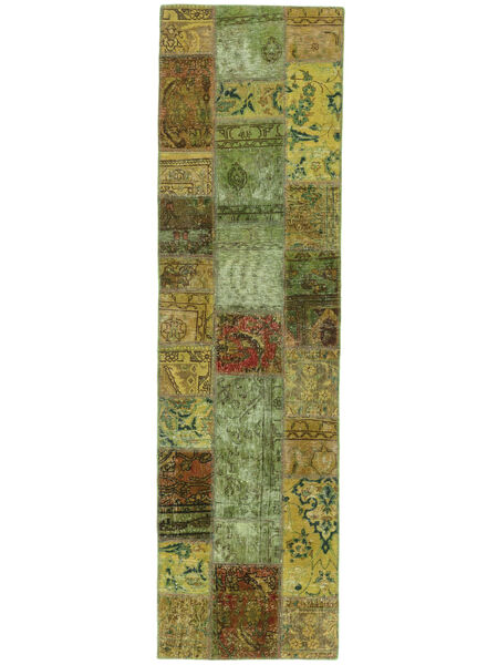  73X261 Vintage Small Patchwork Rug Wool, Carpetvista