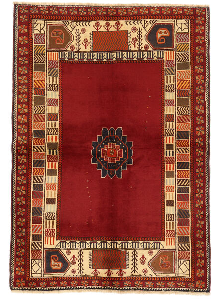 130X191 Tappeto Ghashghai Fine Orientale Rosso Scuro/Marrone (Lana, Persia/Iran) Carpetvista