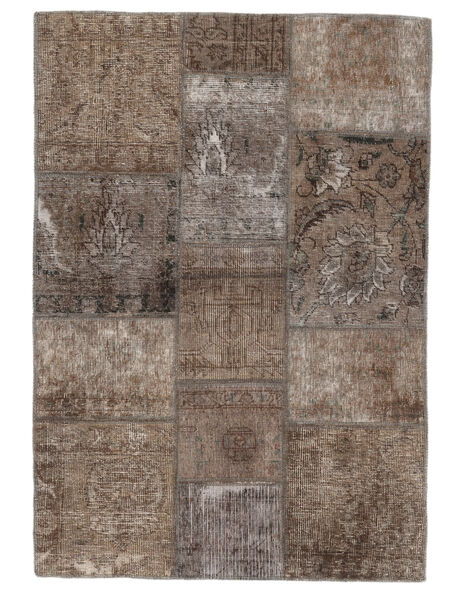  Patchwork Rug 105X152 Vintage Persian Wool Brown/Black Small Carpetvista