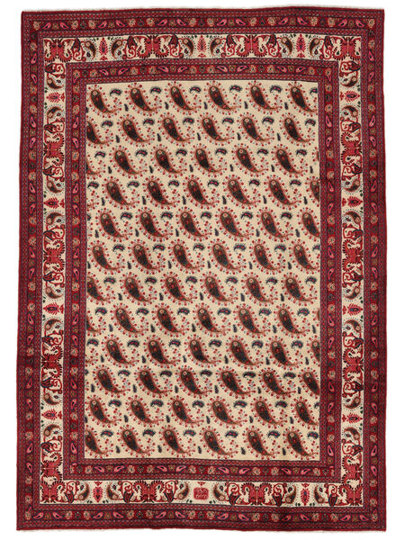 Moud Vloerkleed 217X310 Donkerrood/Zwart Wol, Perzië/Iran Carpetvista