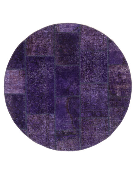  Ø 150 Patchwork Szőnyeg Kerek Fekete/Sötétlila Perzsia/Irán
 Carpetvista