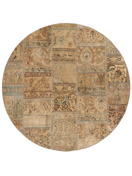  Ø 150 Vintage Mały Patchwork Dywan Wełna, Carpetvista