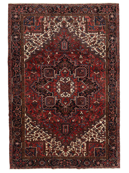 240X350 Tappeto Heriz Orientale Nero/Rosso Scuro (Lana, Persia/Iran) Carpetvista